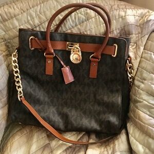 Michael Kors Signature Brown Hamilton Tote